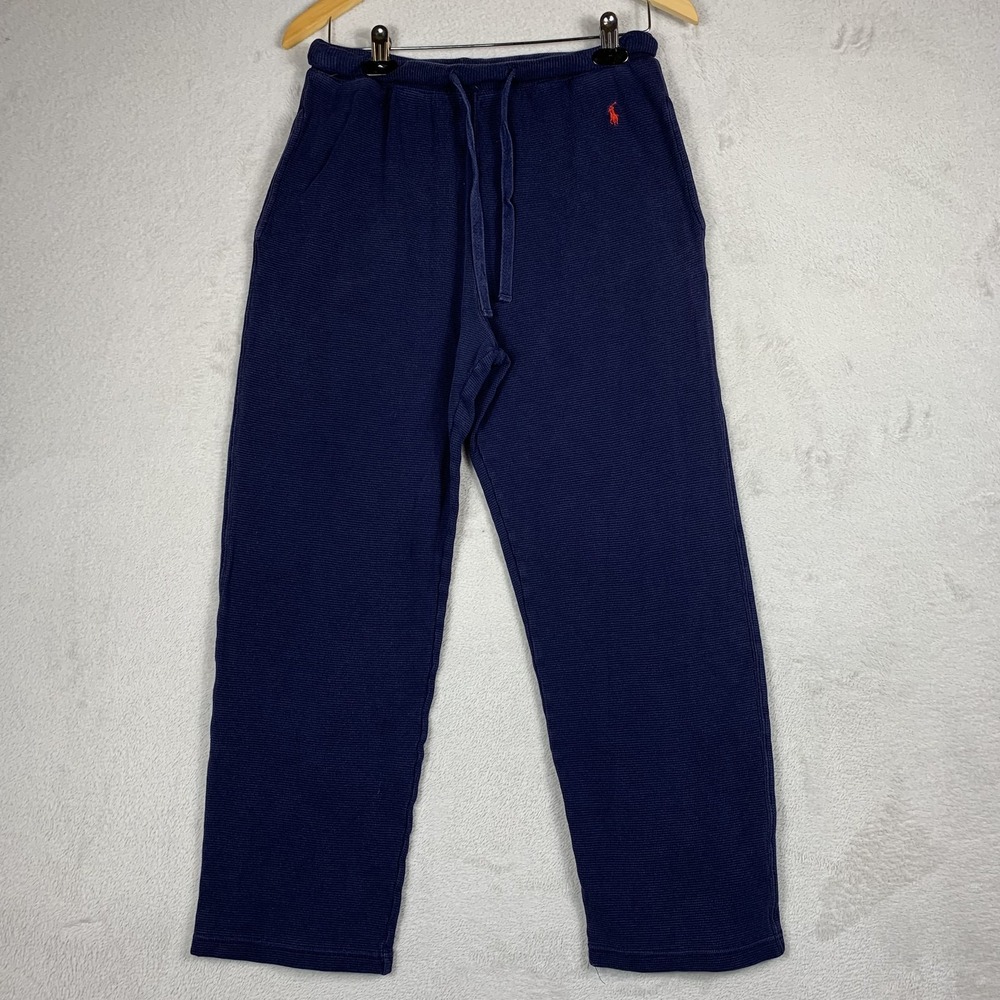 Polo Ralph Lauren Sleepwear Pants Mens Small Blue Waffle Knit Pajama Lounge